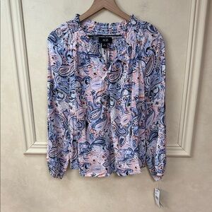 New! AGB Paisley Print Blouse
